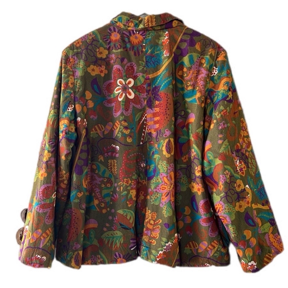 Nwot Ivy Jane Printed Corduroy Blazer XL - Picture 2 of 7